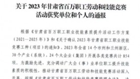  甘肅物流集團(tuán)13人榮獲2023年甘肅省 百萬職工勞動(dòng)和技能競賽活動(dòng) “甘肅省技術(shù)標(biāo)兵”榮譽(yù)稱號